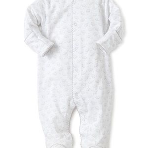 Kissy Kissy silver elephant baby footie pajamas